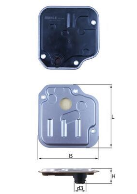 Mahle HX244 Hydraulic Filter, automatic transmission - 1