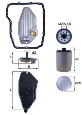 Mahle HX276KIT Hydraulic Filter, automatic transmission - 1