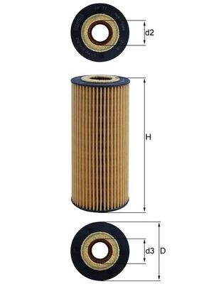 Mahle HX77 Hydraulic Filter, automatic transmission - 1