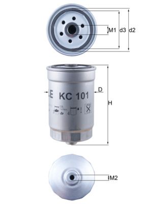 Mahle KC101 Fuel Filter - 1