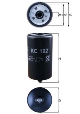 Mahle KC102 Fuel Filter - 1