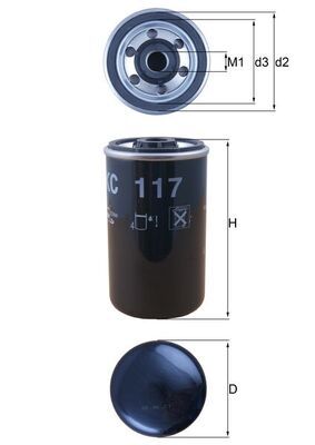 Mahle KC117 Fuel Filter - 1