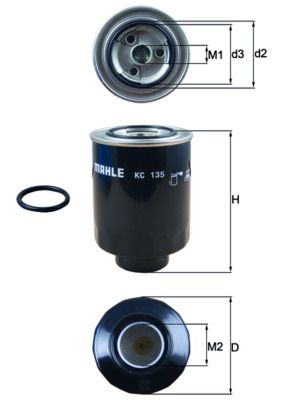 Mahle KC135D Fuel Filter - 1