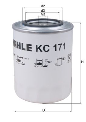 Mahle KC171 Fuel Filter - 1