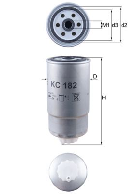 Mahle KC182 Fuel Filter - 1
