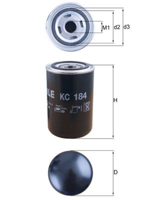 Mahle KC184 Fuel Filter - 1