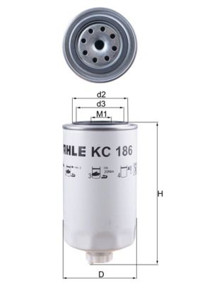 Mahle KC186 Fuel Filter - 1