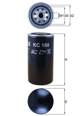 Mahle KC188 Fuel Filter - 1