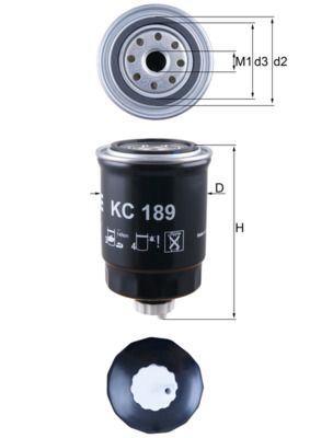 Mahle KC189 Fuel Filter - 1