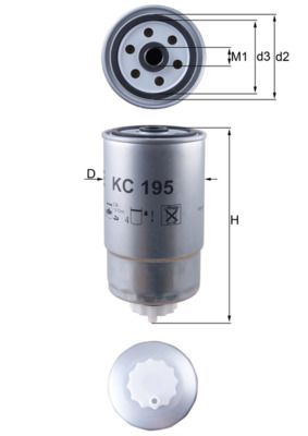 Mahle KC195 Fuel Filter - 1