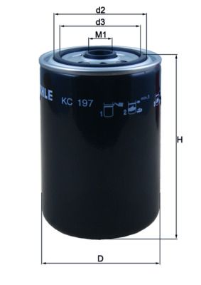 Mahle KC197 Fuel Filter - 1