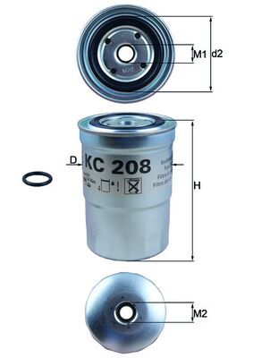Mahle KC208 Fuel Filter - 1
