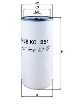 Mahle KC251 Fuel Filter - 1