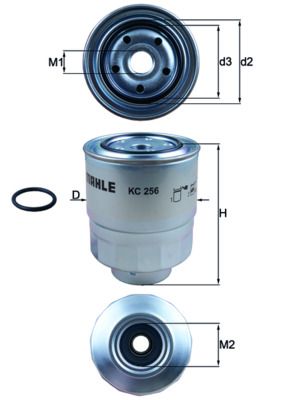 Mahle KC256D Fuel Filter - 1