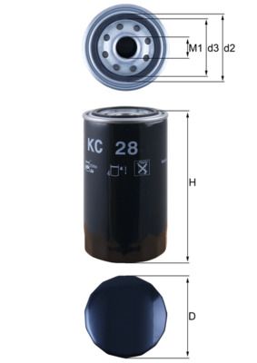 Mahle KC28 Fuel Filter - 1