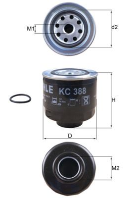 Mahle KC388D Fuel Filter - 1