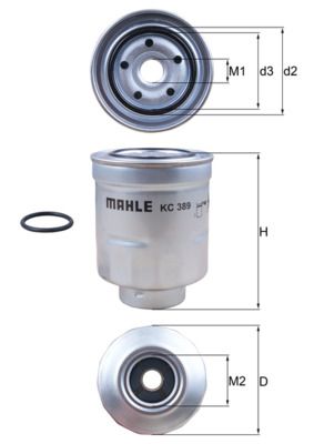 Mahle KC389D Fuel Filter - 1