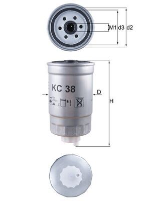 Mahle KC38 Fuel Filter - 1