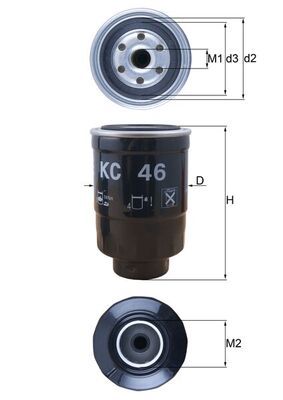 Mahle KC46 Fuel Filter - 1
