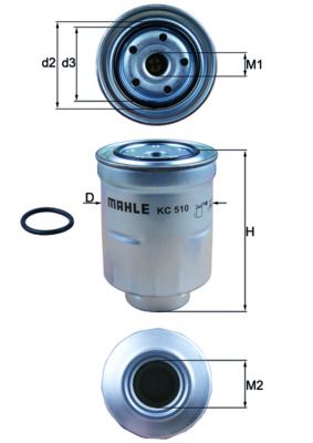 Mahle KC510D Fuel Filter - 1