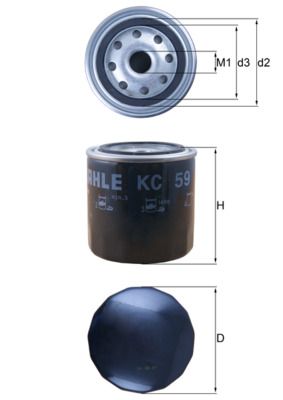 Mahle KC59 Fuel Filter - 1