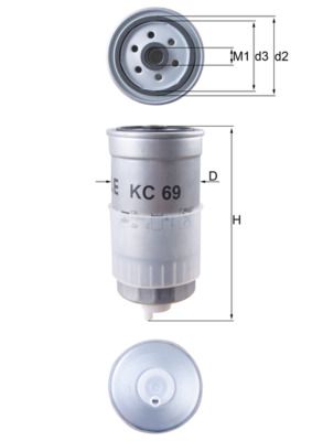 Mahle KC69 Fuel Filter - 1