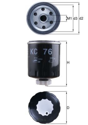 Mahle KC76 Fuel Filter - 1