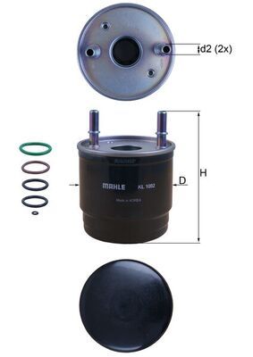 Mahle KL1002D Fuel Filter - 1