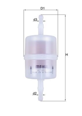 Mahle KL1022 Fuel Filter - 1