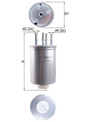 Mahle KL1026 Fuel Filter - 1