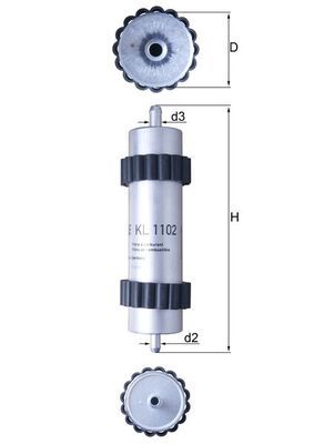 Mahle KL1102 Fuel Filter - 1