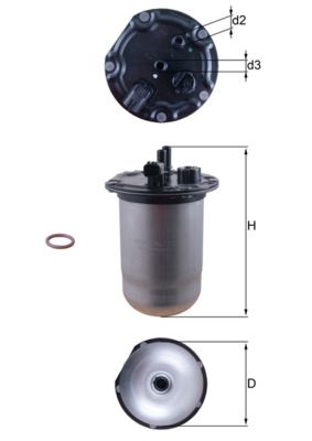 Mahle KL1132D Fuel Filter - 1