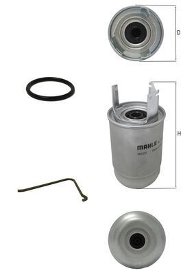 Mahle KL1252D Fuel Filter - 1