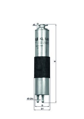 Mahle KL149 Fuel Filter - 1