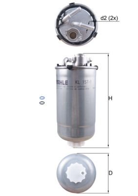 Mahle KL157/1D Fuel Filter - 1
