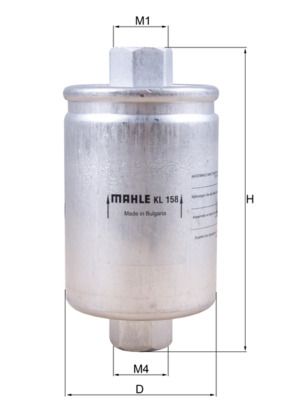 Mahle KL158 Fuel Filter - 1