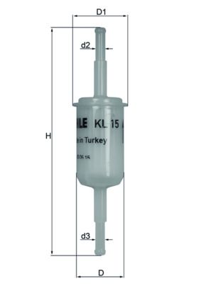 Mahle KL15OF Fuel Filter - 1