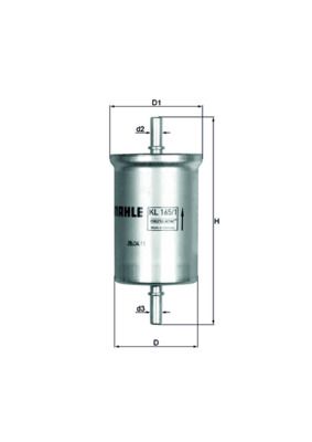 Mahle KL165/1 Fuel Filter - 1