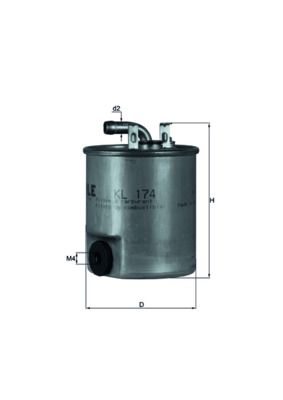 Mahle KL174 Fuel Filter - 1