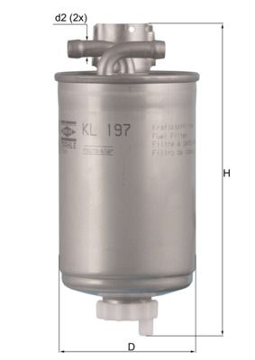 Mahle KL197 Fuel Filter - 1