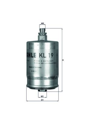 Mahle KL19 Fuel Filter - 1