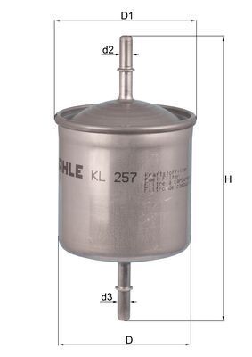 Mahle KL257 Fuel Filter - 1