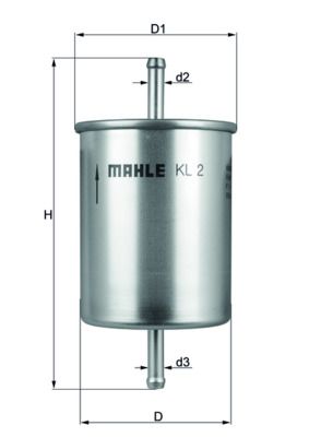 Mahle KL2 Fuel Filter - 1