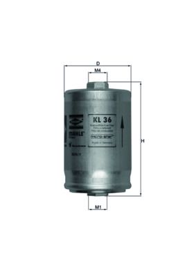 Mahle KL36 Fuel Filter - 1