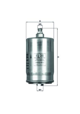 Mahle KL38 Fuel Filter - 1