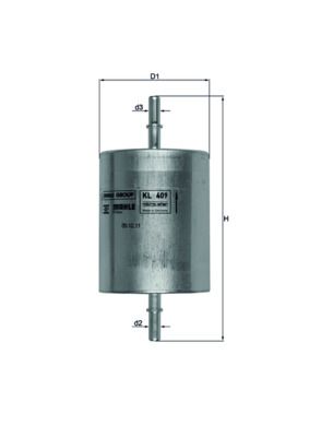 Mahle KL409 Fuel Filter - 1