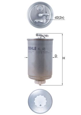 Mahle KL43 Fuel Filter - 1