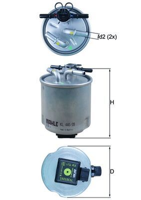 Mahle KL440/39 Fuel Filter - 1
