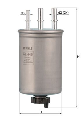 Mahle KL446 Fuel Filter - 1