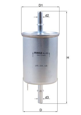 Mahle KL470 Fuel Filter - 1